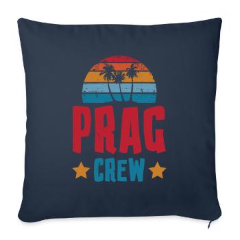 Prague Équipage - Housse de coussin décorative 45 x 45 cm - bleu marine - Devant
