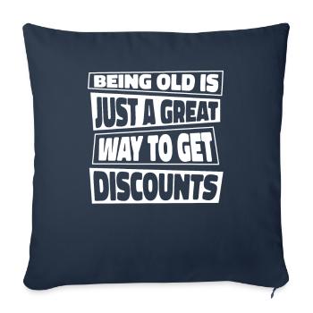Black humor in retirement - Sofa pillowcase 17,3'' x 17,3'' (45 x 45 cm) - navy - Front