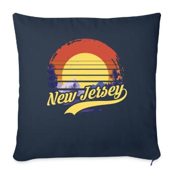 New Jersey - Sofa pillowcase 17,3'' x 17,3'' (45 x 45 cm) - navy - Front