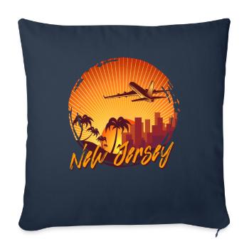 New Jersey - Housse de coussin décorative 45 x 45 cm - bleu marine - Devant