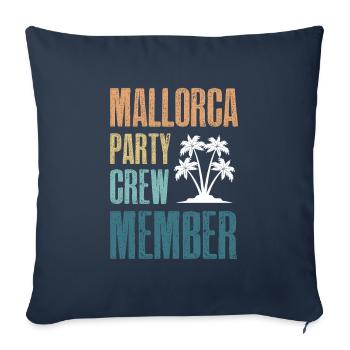 Majorque Party Crew - Housse de coussin décorative 45 x 45 cm - bleu marine - Devant