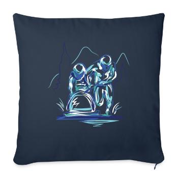 Bobsleigh Bobsleigh - Housse de coussin décorative 45 x 45 cm - bleu marine - Devant