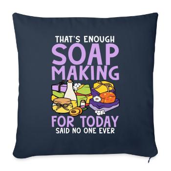 Soap manufacturer Soapologist - Sofa pillowcase 17,3'' x 17,3'' (45 x 45 cm) - navy - Front