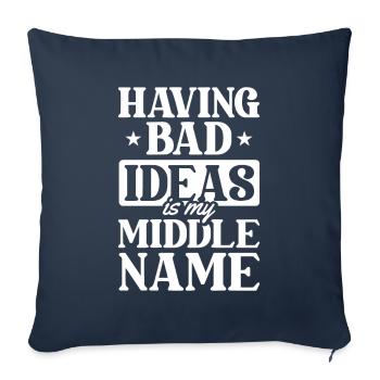 Black Humor Funny - Sofa pillowcase 17,3'' x 17,3'' (45 x 45 cm) - navy - Front