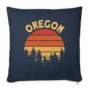 Oregon - Housse de coussin décorative 45 x 45 cm - bleu marine - Devant