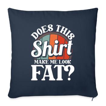 Humour noir Cette chemise me fait-elle paraître grosse - Housse de coussin décorative 45 x 45 cm - bleu marine - Devant
