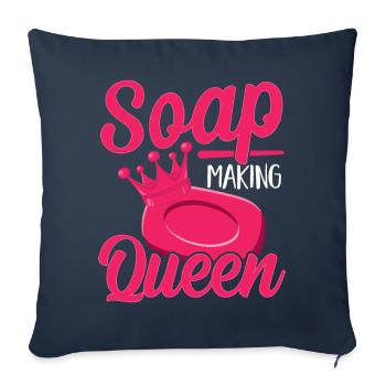 Soap manufacturer Soapologist - Sofa pillowcase 17,3'' x 17,3'' (45 x 45 cm) - navy - Front