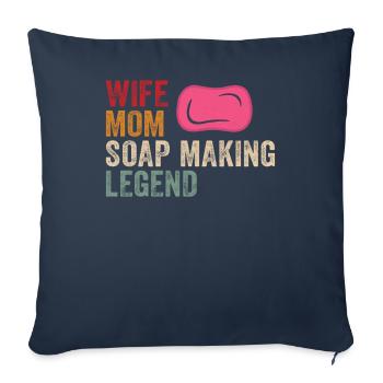Soap manufacturer Soapologist - Sofa pillowcase 17,3'' x 17,3'' (45 x 45 cm) - navy - Front