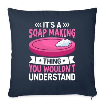 Soap manufacturer Soapologist - Sofa pillowcase 17,3'' x 17,3'' (45 x 45 cm) - navy - Front