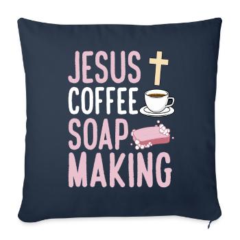 Soap manufacturer Soapologist - Sofa pillowcase 17,3'' x 17,3'' (45 x 45 cm) - navy - Front