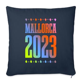 Majorque 2023 - Housse de coussin décorative 45 x 45 cm - bleu marine - Devant