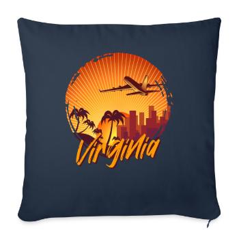 Virginia - Sofakissenbezug 45 x 45 cm - Navy - Vorne