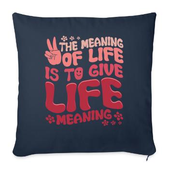Hippie Retro Frieden Kind - Sofakissenbezug 45 x 45 cm - Navy - Vorne