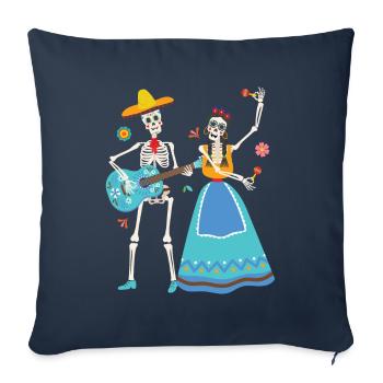 Dia de Los Muertos Dance Mexico - Sofa pillowcase 17,3'' x 17,3'' (45 x 45 cm) - navy - Front