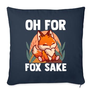 Furry Fandom Pumpkins Fursona - Housse de coussin décorative 45 x 45 cm - bleu marine - Devant