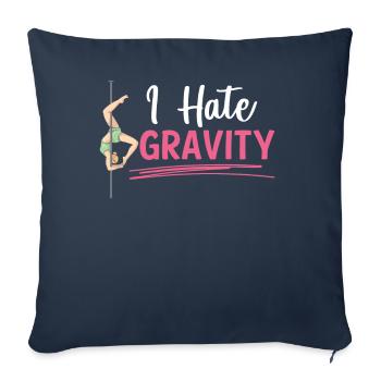 Acrobate de soie aérienne - Housse de coussin décorative 45 x 45 cm - bleu marine - Devant