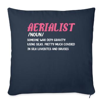 Air silk - Sofa pillowcase 17,3'' x 17,3'' (45 x 45 cm) - navy - Front