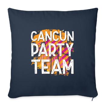Équipe du parti de Cancun - Housse de coussin décorative 45 x 45 cm - bleu marine - Devant