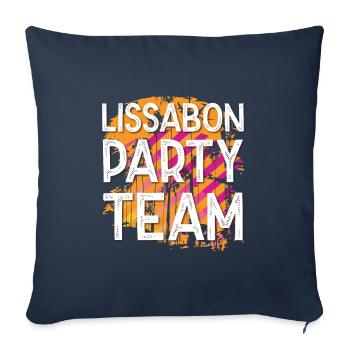 Équipe du parti de Lisbonne - Housse de coussin décorative 45 x 45 cm - bleu marine - Devant