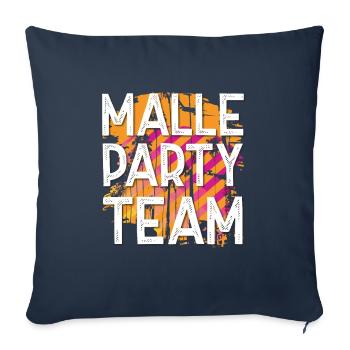 Équipe Malle Party - Housse de coussin décorative 45 x 45 cm - bleu marine - Devant