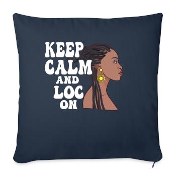 Hippie Dreadlocks Rasta - Sofakissenbezug 45 x 45 cm - Navy - Vorne
