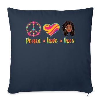 Hippie Dreadlocks Rasta - Sofakissenbezug 45 x 45 cm - Navy - Vorne