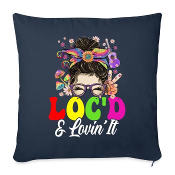 Hippie Dreadlocks Rasta - Sofakissenbezug 45 x 45 cm - Navy - Vorne