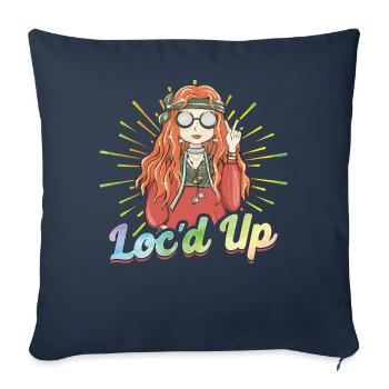 Hippie Dreadlocks Rasta - Sofakissenbezug 45 x 45 cm - Navy - Vorne