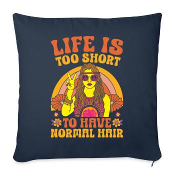Hippie Dreadlocks Rasta - Sofakissenbezug 45 x 45 cm - Navy - Vorne