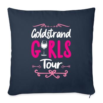 Golden Sands Girls Tour - Housse de coussin décorative 45 x 45 cm - bleu marine - Devant