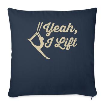 Acrobate de soie aérienne - Housse de coussin décorative 45 x 45 cm - bleu marine - Devant