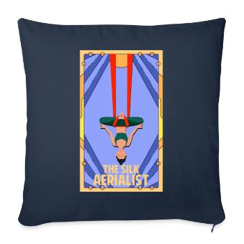 Air silk - Sofa pillowcase 17,3'' x 17,3'' (45 x 45 cm) - navy - Front