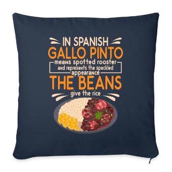 Gallo Pinto Spotted Roaster Définition - Housse de coussin décorative 45 x 45 cm - bleu marine - Devant