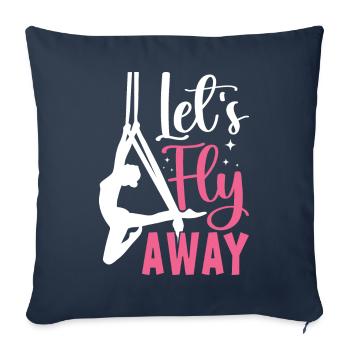 Acrobate de soie aérienne - Housse de coussin décorative 45 x 45 cm - bleu marine - Devant