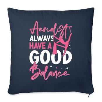 Air silk - Sofa pillowcase 17,3'' x 17,3'' (45 x 45 cm) - navy - Front