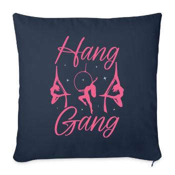 Acrobate de soie aérienne - Housse de coussin décorative 45 x 45 cm - bleu marine - Devant