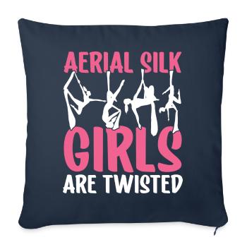 Acrobate - Housse de coussin décorative 45 x 45 cm - bleu marine - Devant