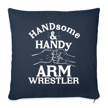 Arm wrestling - Sofa pillowcase 17,3'' x 17,3'' (45 x 45 cm) - navy - Front