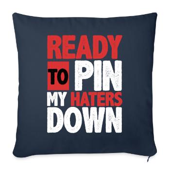Arm wrestling arm wrestler - Sofa pillowcase 17,3'' x 17,3'' (45 x 45 cm) - navy - Front