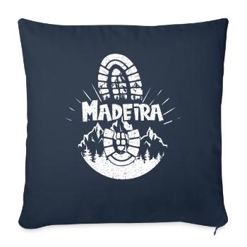 Randonnée en montagne à Madère - Housse de coussin décorative 45 x 45 cm - bleu marine - Devant