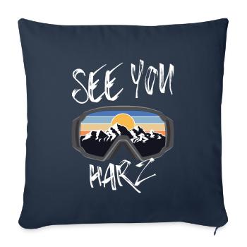 Harz Skiing Ore Mountains Snowboarding - Sofa pillowcase 17,3'' x 17,3'' (45 x 45 cm) - navy - Front