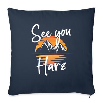 Harz Skiing Ore Mountains Snowboarding - Sofa pillowcase 17,3'' x 17,3'' (45 x 45 cm) - navy - Front