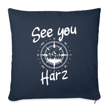 Harz Skiing Ore Mountains Snowboarding - Sofa pillowcase 17,3'' x 17,3'' (45 x 45 cm) - navy - Front