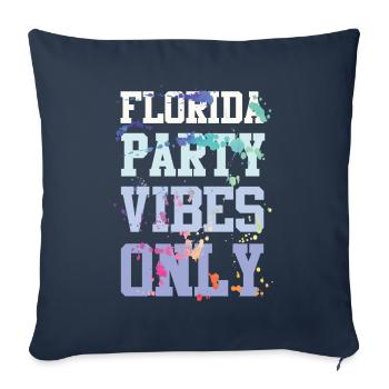 Ambiance de fête en Floride - Housse de coussin décorative 45 x 45 cm - bleu marine - Devant