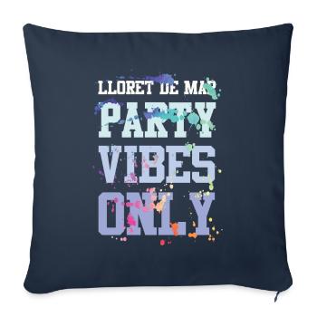 Ambiance de fête à Lloret De Mar - Housse de coussin décorative 45 x 45 cm - bleu marine - Devant