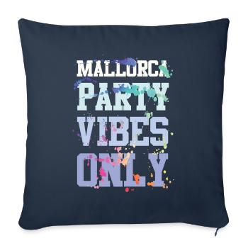 Ambiance de fête à Majorque - Housse de coussin décorative 45 x 45 cm - bleu marine - Devant
