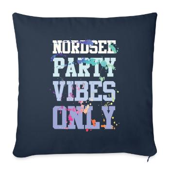 Ambiance de fête de la mer du Nord - Housse de coussin décorative 45 x 45 cm - bleu marine - Devant