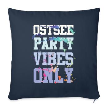 Ambiance de fête de la mer Baltique - Housse de coussin décorative 45 x 45 cm - bleu marine - Devant