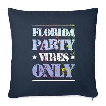 Ambiance de fête en Floride - Housse de coussin décorative 45 x 45 cm - bleu marine - Devant