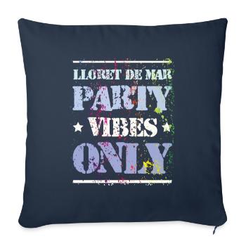 Ambiance de fête à Lloret De Mar - Housse de coussin décorative 45 x 45 cm - bleu marine - Devant